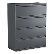Alera Lateral File, 4 Legal/Letter/A4/A5-Size File Drawers, Charcoal, 42" x 18.63" x 52.5" (ALEHLF4254CC)