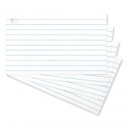 Universal Ring Index Cards, Ruled, 3 x 5, White, 100/Pack (47300)