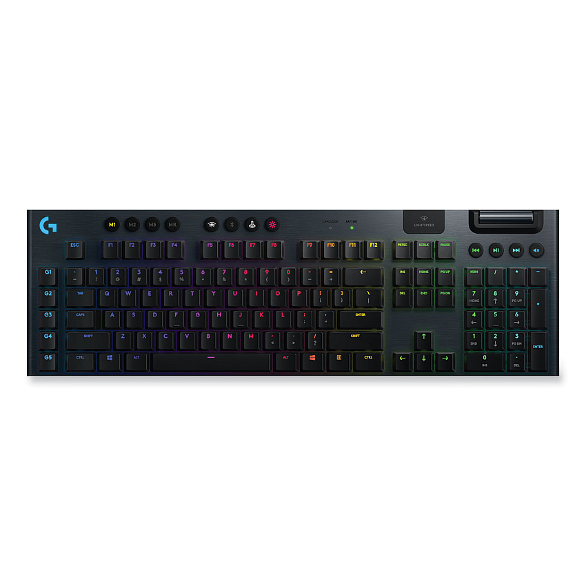 Logitech G915 LIGHTSPEED Wireless RGB Mechanical Gaming Keyboard, Linear Switch, Black (LOG920008954)