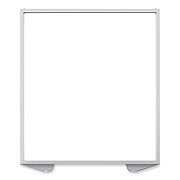 Ghent Floor Partition with Aluminum Frame, 48.06 x 2.04 x 53.86, White (GHEMP544820)