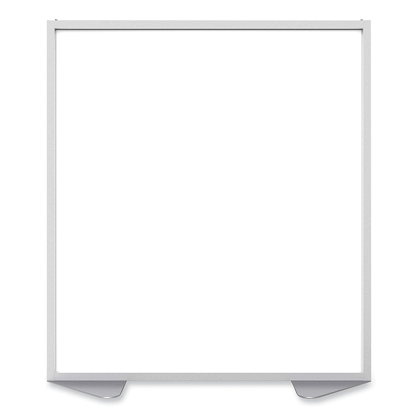 Ghent Floor Partition with Aluminum Frame, 48.06 x 2.04 x 53.86, White (GHEMP544820)