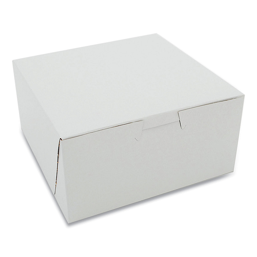 SCT White One-Piece Non-Window Bakery Boxes, Standard, 3 x 6 x 6, White, Paper, 250/Carton (SCH1505)