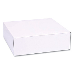 SCT White One-Piece Non-Window Bakery Boxes, Standard, 8 x 2.5 x 8, White, Paper, 250/Bundle (SCH1533)