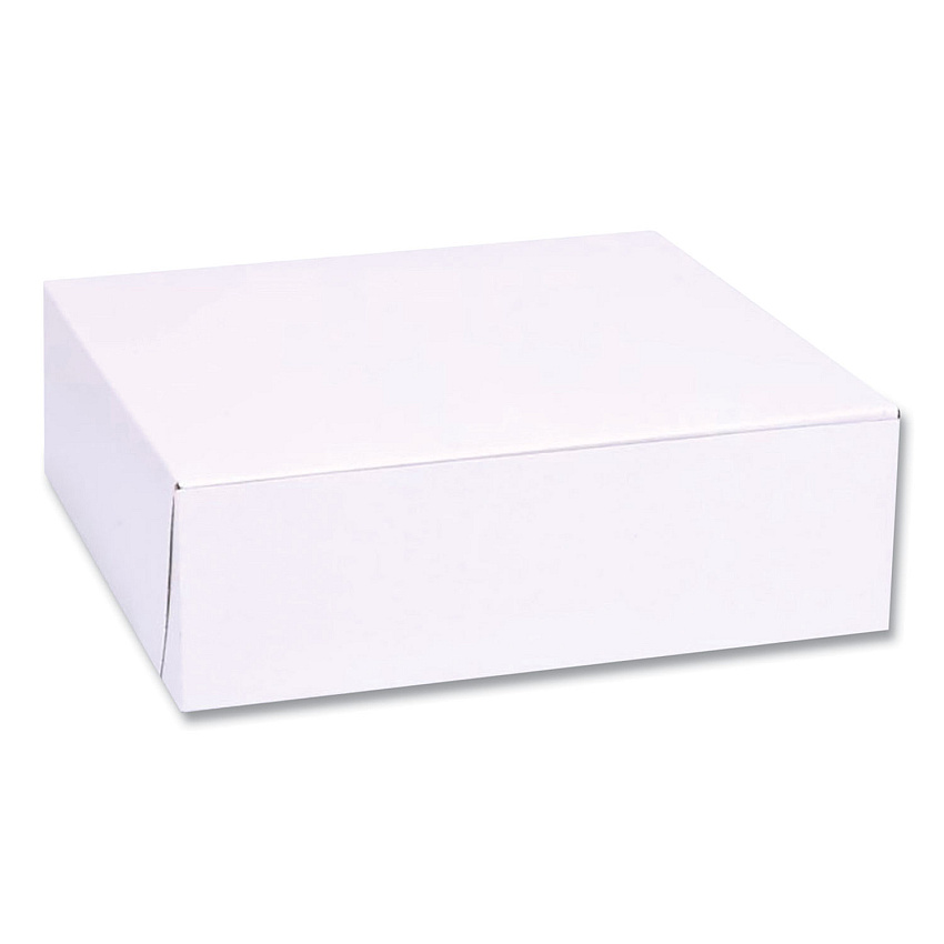 SCT White One-Piece Non-Window Bakery Boxes, Standard, 8 x 2.5 x 8, White, Paper, 250/Bundle (SCH1533)