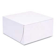 SCT White One-Piece Non-Window Bakery Boxes, Standard, 8 x 8 x 4, White, Paper, 250/Bundle (SCH1541)