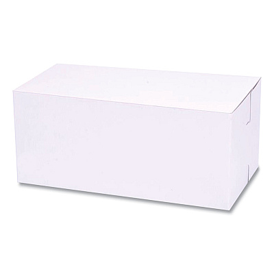 SCT White One-Piece Non-Window Bakery Boxes, Standard, 9 x 5 x 4, White, Paper, 250/Bundle (SCH1549)