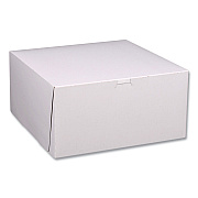 SCT White One-Piece Non-Window Bakery Boxes, Standard, 12 x 12 x 6, White/Kraft, Paper, 50/Bundle (SCH1589)