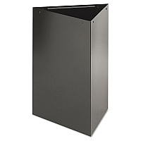 Safco Trifecta Waste Receptacle, 38" High Base, 21 gal, Steel, Black (SAF9553BL)