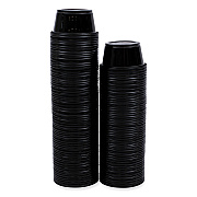 Boardwalk Souffle/Portion Cups, 2 oz, Polypropylene, Black, 125 Cups/Sleeve, 20 Sleeves/Carton (BWKPRTN2BL)