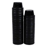 Boardwalk Souffle/Portion Cups, 2 oz, Polypropylene, Black, 125 Cups/Sleeve, 20 Sleeves/Carton (BWKPRTN2BL)