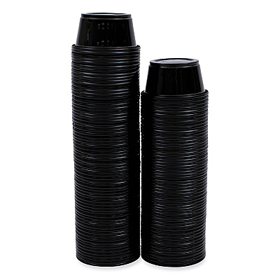 Boardwalk Souffle/Portion Cups, 2 oz, Polypropylene, Black, 125 Cups/Sleeve, 20 Sleeves/Carton (BWKPRTN2BL)