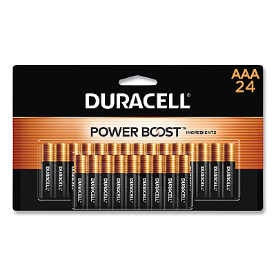 Duracell Power Boost CopperTop Alkaline AAA Batteries, 24/Pack (DURMN2400B24Z)