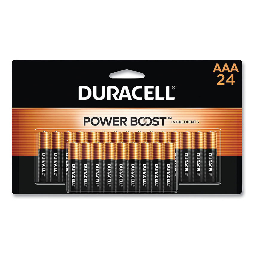 Duracell Power Boost CopperTop Alkaline AAA Batteries, 24/Pack (DURMN2400B24Z)