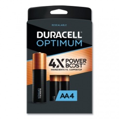 Duracell Optimum Alkaline AA Batteries, 4/Pack (OPT1500B4PRT)