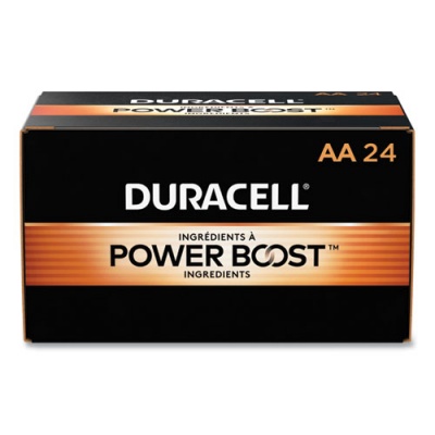 Duracell Power Boost CopperTop Alkaline AA Batteries, 24/Box (MN1500B24)