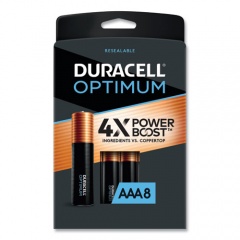 Duracell Optimum Alkaline AAA Batteries, 8/Pack (OPT2400B8PRT)