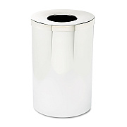 Safco Reflections Receptacles, 35 gal, Steel, Chrome (SAF9695)