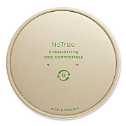 World Centric Paper Lids for Bowls. 5.9" Diameter, Natural, Paper, 300/Carton (WORBOLNT24W)