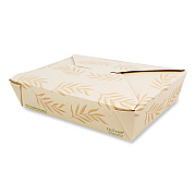 World Centric No Tree Folded Takeout Containers, 50 oz, 6.2 x 8.5 x 1.85, Natural, Sugarcane, 200/Carton (WORTONT2)