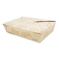 World Centric No Tree Folded Takeout Containers, 50 oz, 6.2 x 8.5 x 1.85, Natural, Sugarcane, 200/Carton (WORTONT2)