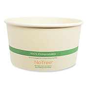 World Centric No Tree Wide Paper Bowls, 32 oz, 5.9" Diameter x 3.1"h, Natural, Sugarcane, 300/Carton (WORBONT32W)