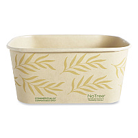 World Centric No Tree Rectangular Containers, 32 oz, 4.7 x 6.8 x 3, Natural, Sugarcane, 300/Carton (WORCTNT32)