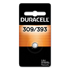 Duracell Button Cell Battery, 309/393, 1.5 V (DURD309393)