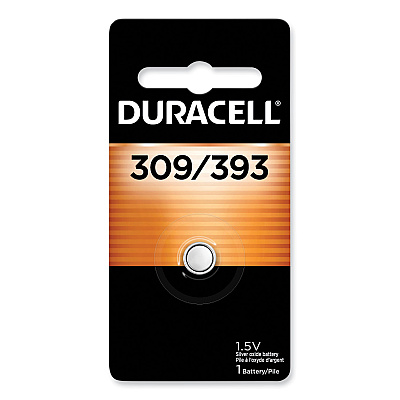 Duracell Button Cell Battery, 309/393, 1.5 V (DURD309393)