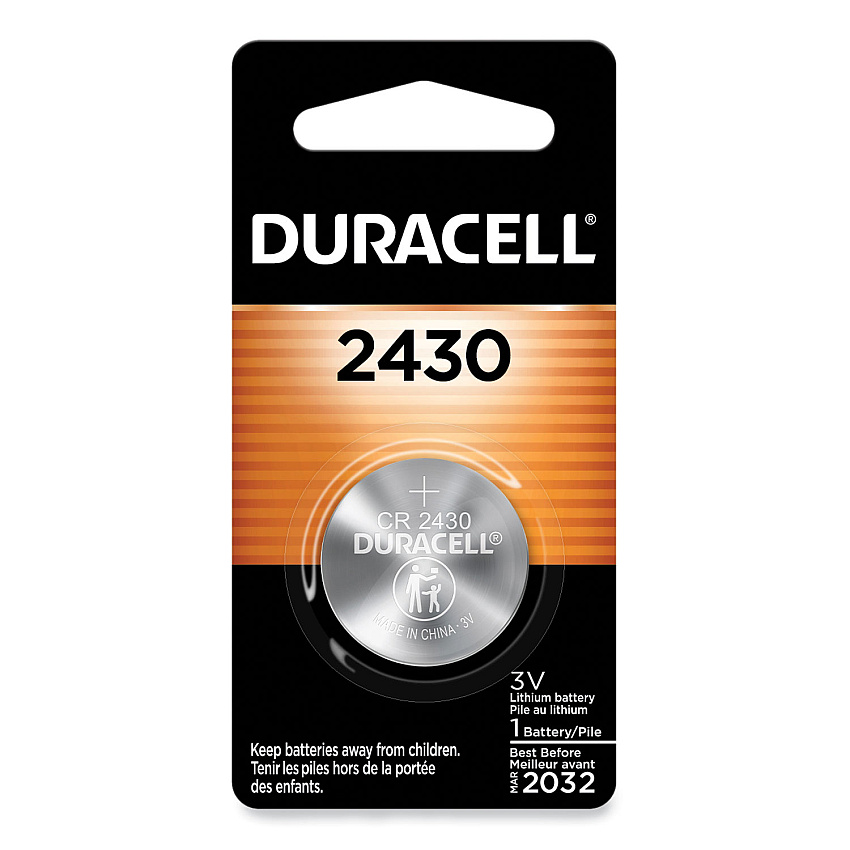 Duracell Lithium Coin Batteries, 2430 (DURDL2430BPK)