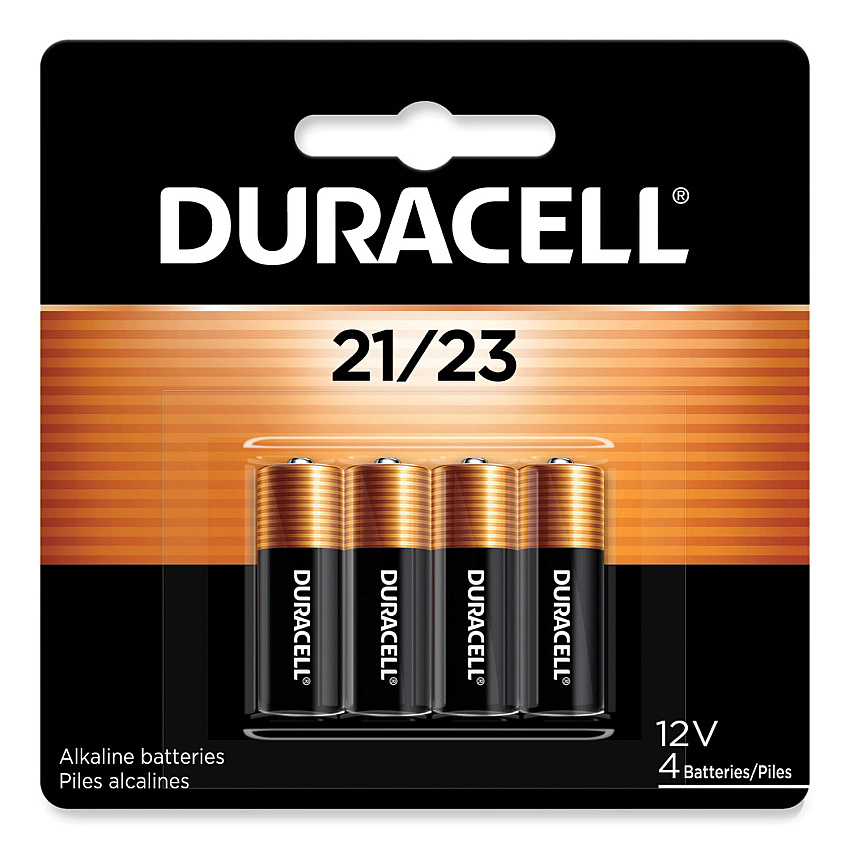 Duracell Specialty Alkaline Batteries, 21/23, 12 V, 4/Pack (DURMN21B4PK)