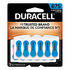 Duracell Hearing Aid Battery, #675, 12/Pack (DURDA675B12ZMR0)