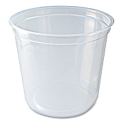 Fabri-Kal Microwavable Deli Containers, 24 oz, 4.6 Diameter x 4.1 h, Clear, Plastic, 500/Carton (FABPK24TC)