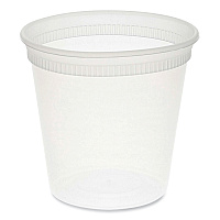 Pactiv Evergreen Newspring DELItainer Microwavable Container, 24 oz, 4.55 x 4.55 x 4.35, Clear, Plastic, 480/Carton (PCTYL5024)
