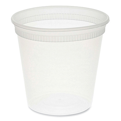 Pactiv Evergreen Newspring DELItainer Microwavable Container, 24 oz, 4.55 x 4.55 x 4.35, Clear, Plastic, 480/Carton (PCTYL5024)