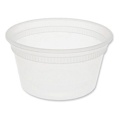 Pactiv Evergreen Newspring DELItainer Microwavable Container, 12 oz, 4.55 x 4.55 x 2.45, Clear, Plastic, 480/Carton (PCTL5012Y)