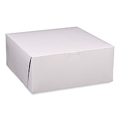 SCT Bakery Boxes, Standard, 14 x 14 x 6, White, Paper, 50/Carton (SCH1593)