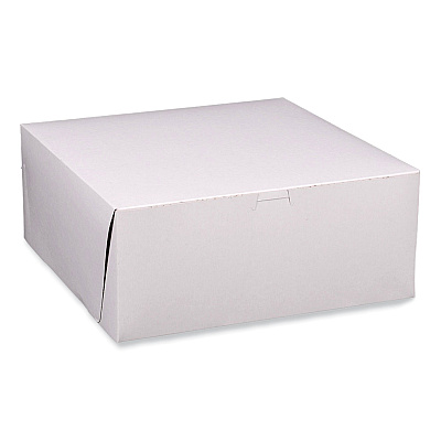 SCT Bakery Boxes, Standard, 14 x 14 x 6, White, Paper, 50/Carton (SCH1593)