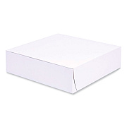 SCT Bakery Boxes, Standard, 9 x 9 x 2.5, White, Paper, 250/Carton (SCH1553)