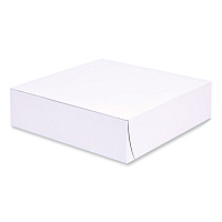 SCT Bakery Boxes, Standard, 9 x 9 x 2.5, White, Paper, 250/Carton (SCH1553)