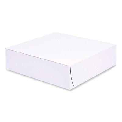 SCT Bakery Boxes, Standard, 9 x 9 x 2.5, White, Paper, 250/Carton (SCH1553)