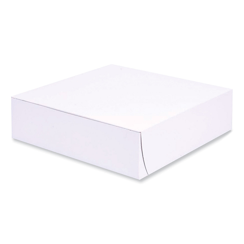 SCT Bakery Boxes, Standard, 9 x 9 x 2.5, White, Paper, 250/Carton (SCH1553)