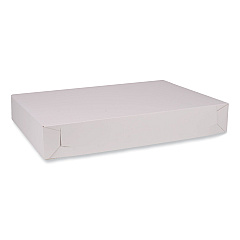 SCT Bakery Boxes, Standard, 26 x 18.5 x 4, White, Paper, 50/Carton (SCH1995)