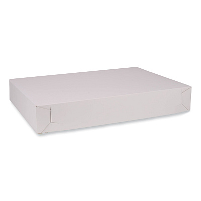 SCT Bakery Boxes, Standard, 26 x 18.5 x 4, White, Paper, 50/Carton (SCH1995)