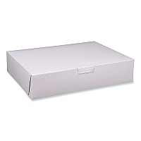 SCT Bakery Boxes, Standard, 19 x 14 x 4, White, Paper, 50/Carton (SCH1929)