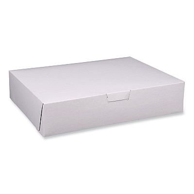 SCT Bakery Boxes, Standard, 19 x 14 x 4, White, Paper, 50/Carton (SCH1929)