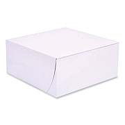 SCT Bakery Boxes, Standard, 9 x 9 x 4, White, Paper, 200/Carton (SCH1561)