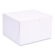 SCT Bakery Boxes, Standard, 8 x 8 x 5, White, Paper, 100/Carton (SCH1545)
