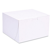 SCT Bakery Boxes, Standard, 8 x 8 x 5, White, Paper, 100/Carton (SCH1545)