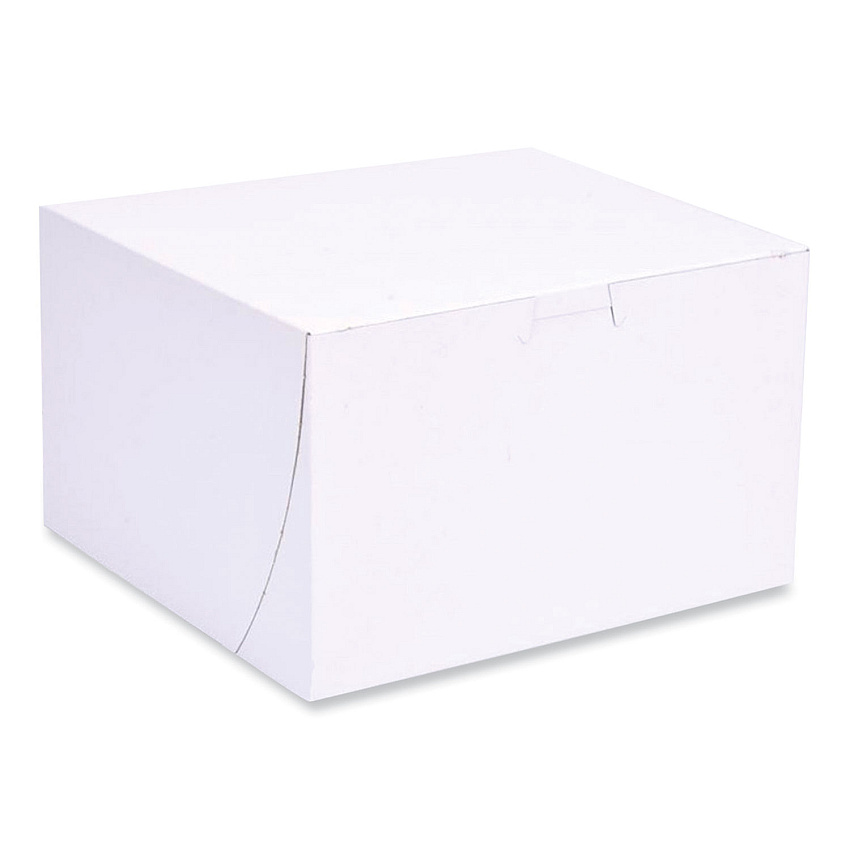 SCT Bakery Boxes, Standard, 8 x 8 x 5, White, Paper, 100/Carton (SCH1545)