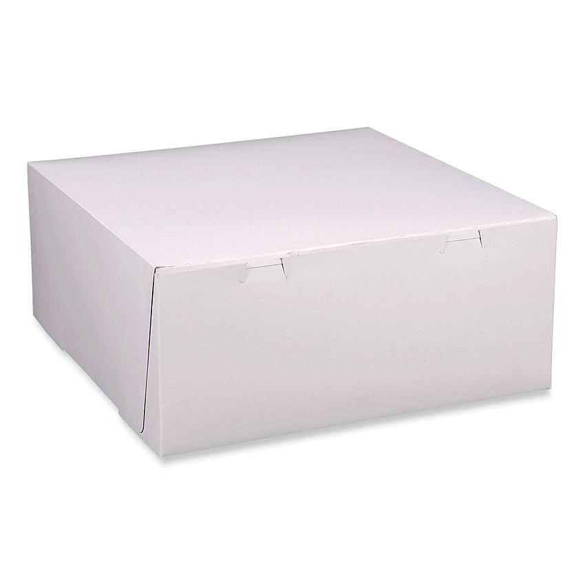 SCT Bakery Boxes, Standard, 12 x 12 x 5, White, Paper, 100/Carton (SCH1587)